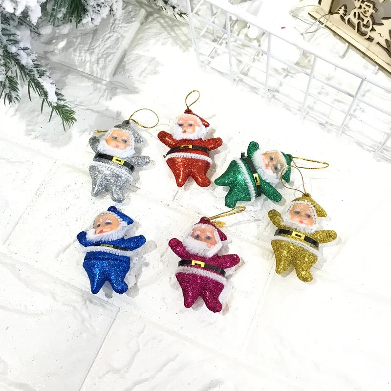 Santa Claus Apron Gold Powder Santa Claus Christmas Tree Pendant Festival Daily Necessities Cross-border Exclusive