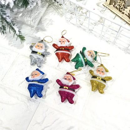 Santa Claus Apron Gold Powder Santa Claus Christmas Tree Pendant Festival Daily Necessities Cross-border Exclusive
