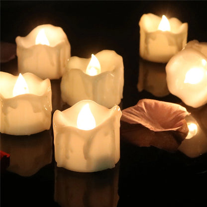 Christmas Gift Tea Wax Candle Set Simulated Cr2032 Electronic Candle Christmas Easter Led Light