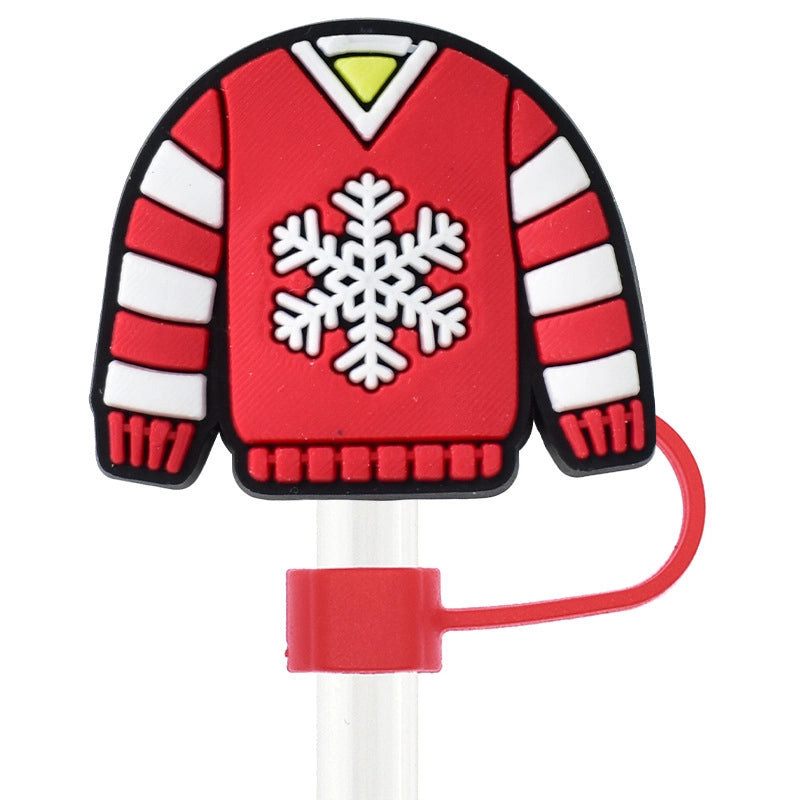 Christmas Casual Cute Pastoral Santa Claus Silica Gel Straw Decorative Cap 10 PCS/Package