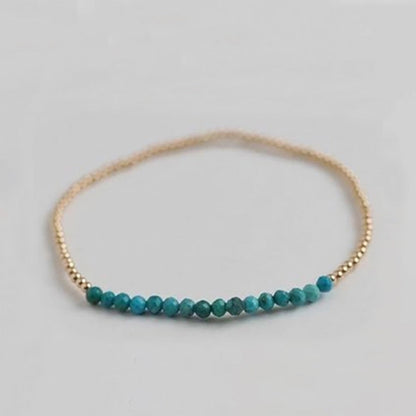 Natural Stone Copper Beaded Geometric Bracelets