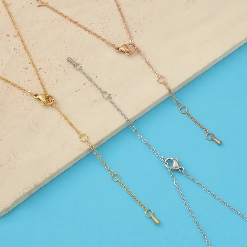 Stainless Steel 18K Gold Plated Minimalist Plating Solid Color None Necklace