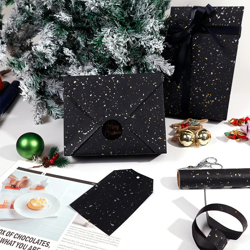 Gold Foil Silver Powder Gift Wrapping Paper Valentine's Day Gift Paper Large Size Roll Paper Christmas Gift Box Paper