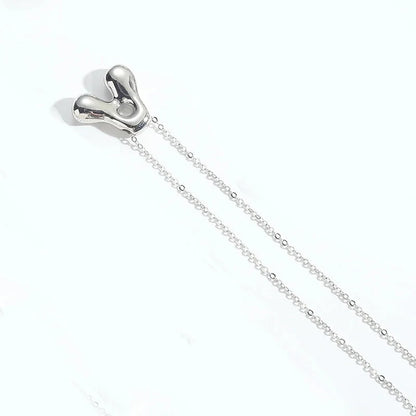 Copper White Gold Plated Letter Pendant Necklace