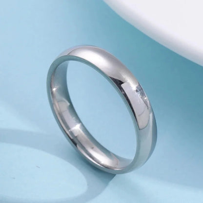 Minimalist Round Titanium Steel Plating Rings