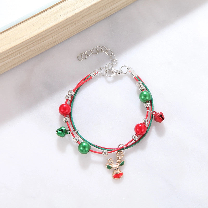 Cute Cartoon Character Alloy Plating Flakes Elk Christmas Women's