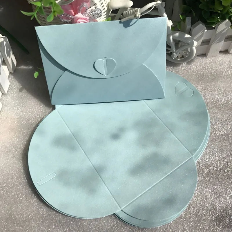 15.5*10.5cm Large Love Buckle Pearlescent Envelope High-grade Thick Postcard Storage Envelope