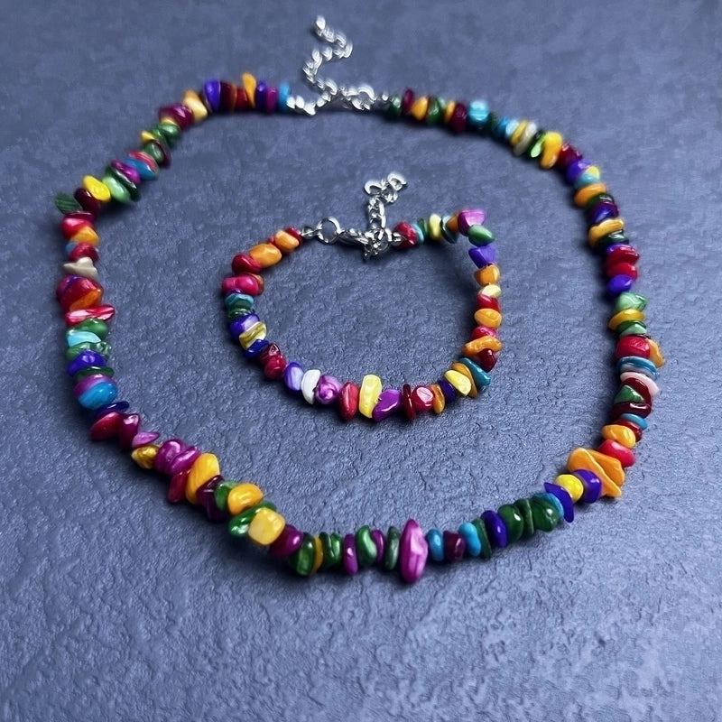 Fashion Irregular Natural Stone Handmade Bracelets Necklace