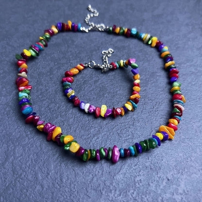 Fashion Irregular Natural Stone Handmade Bracelets Necklace