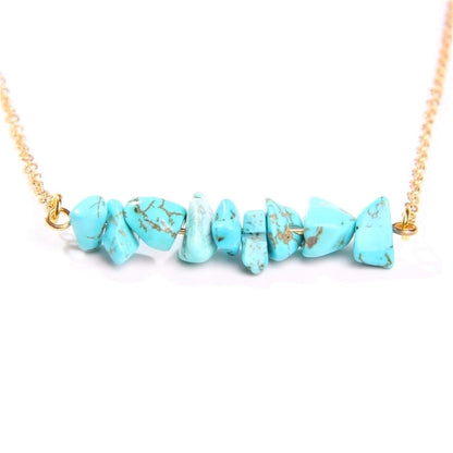 Vacation Irregular Alloy Natural Stone Necklace 1 Piece