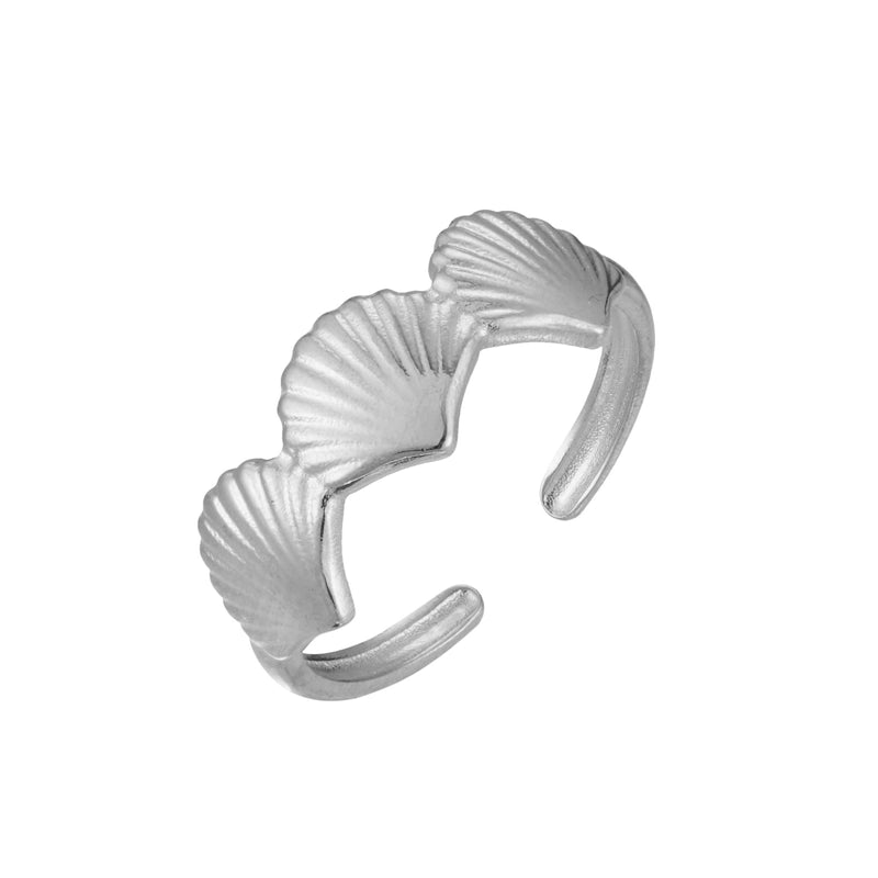 Marine Style Beach Minimalist Starfish Shell 304 Stainless Steel Open Rings