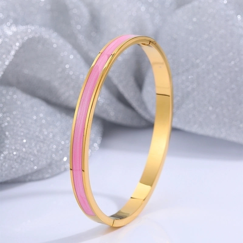 Casual Minimalist Classic Style Heart Shape 304 Stainless Steel Bangle In Bulk