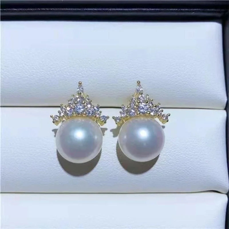 1 Pair Fashion Heart Shape Flower Bow Knot Inlay Copper Alloy Artificial Pearls Zircon Earrings