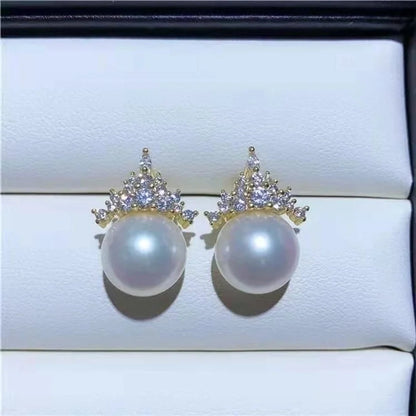 1 Pair Fashion Heart Shape Flower Bow Knot Inlay Copper Alloy Artificial Pearls Zircon Earrings