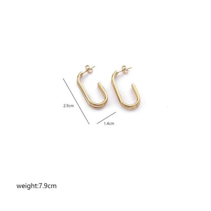 1 Pair Elegant Sweet Commute Heart Shape Plating Stainless Steel 18K Gold Plated Earrings