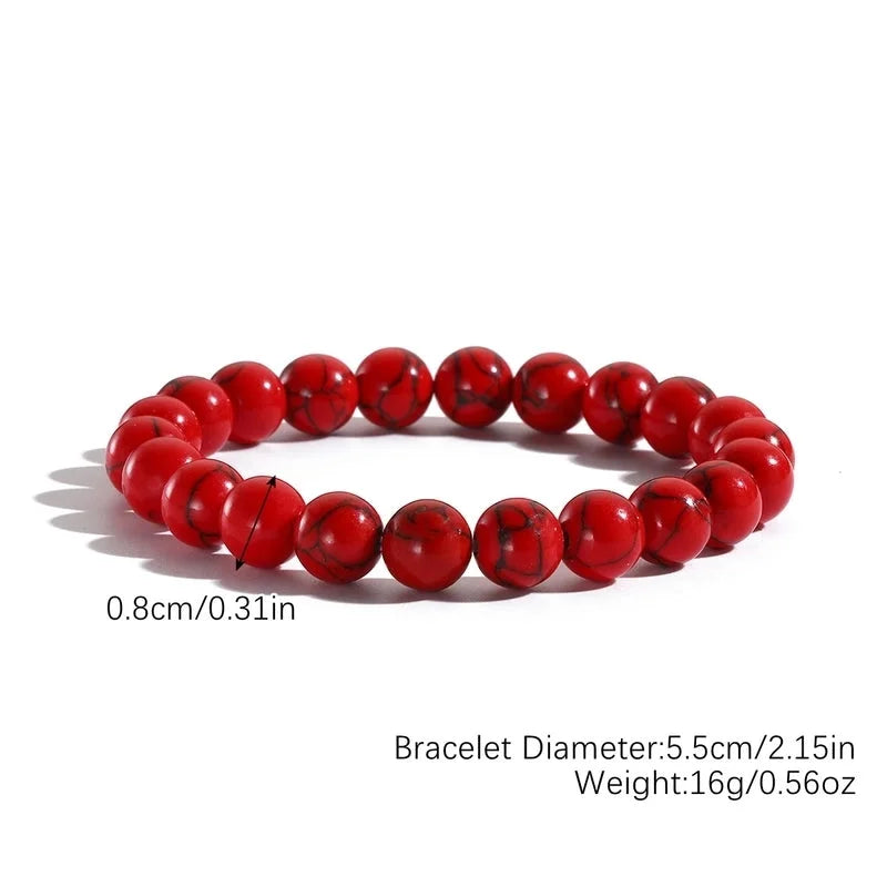 Retro Round Natural Stone Bracelets In Bulk
