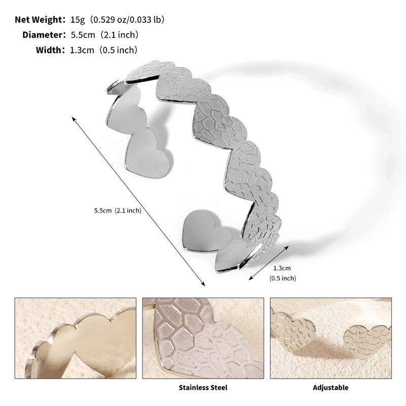 Modern Style Geometric Plant 304 Stainless Steel 18K Gold Plated Bangle In Bulk