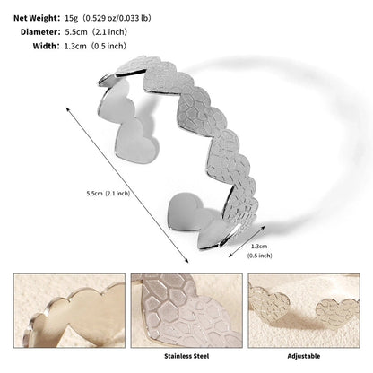 Modern Style Geometric Plant 304 Stainless Steel 18K Gold Plated Bangle In Bulk