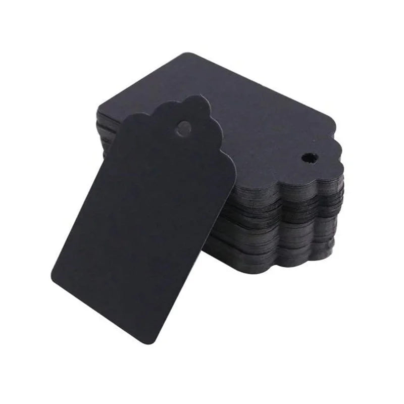 100PCs Wave Kraft Paper Flower Tag Christmas Wedding Party Kraft Paper Gift Tag 5*3cm