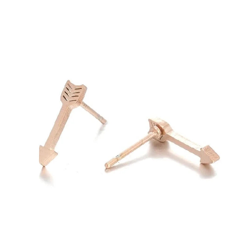 1 Pair Fashion Heart Shape Flower Plating 304 Stainless Steel 18K Gold Plated Stainless Steel Earrings