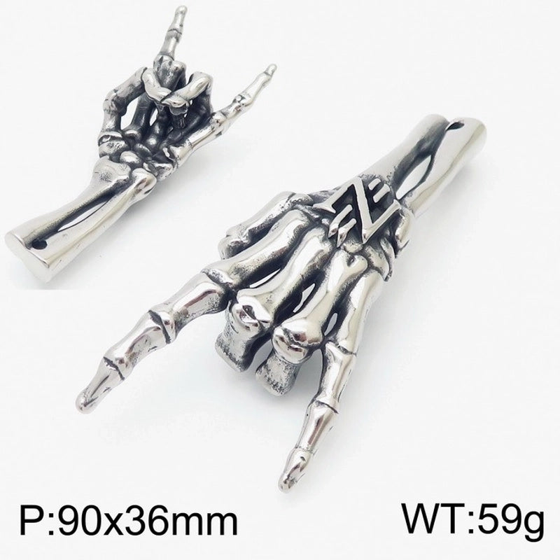 Punk Skull Titanium Steel Halloween Men's Bracelets