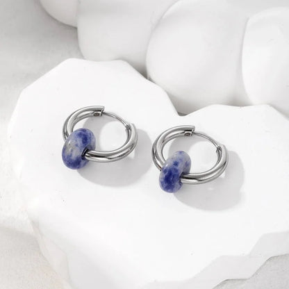 6 Pieces Minimalist Geometric 201 Stainless Steel Alloy Drop Earrings