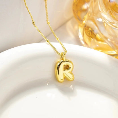 Minimalist Streetwear Letter Copper K Gold Plated Pendant Necklace