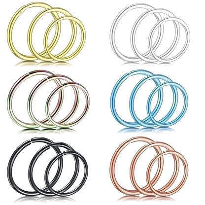 Fashion O-shape Stainless Steel Plating Nose Ring