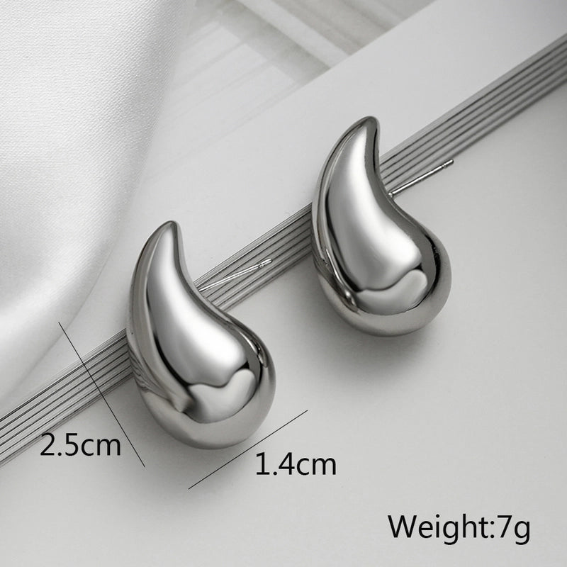 1 Pair Minimalist Commute Geometric Plating Copper 18k Gold Plated Ear Studs