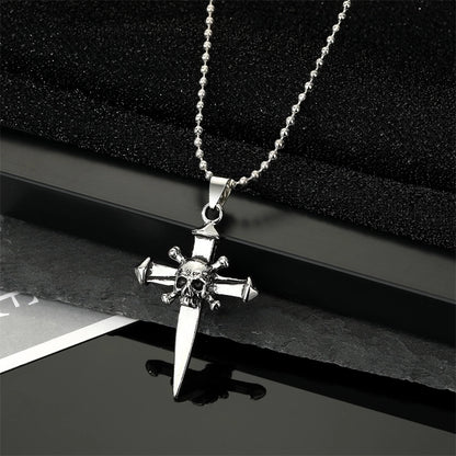 Punk Cross Dice Skull Alloy Plating Alloy Halloween Unisex Pendant Necklace