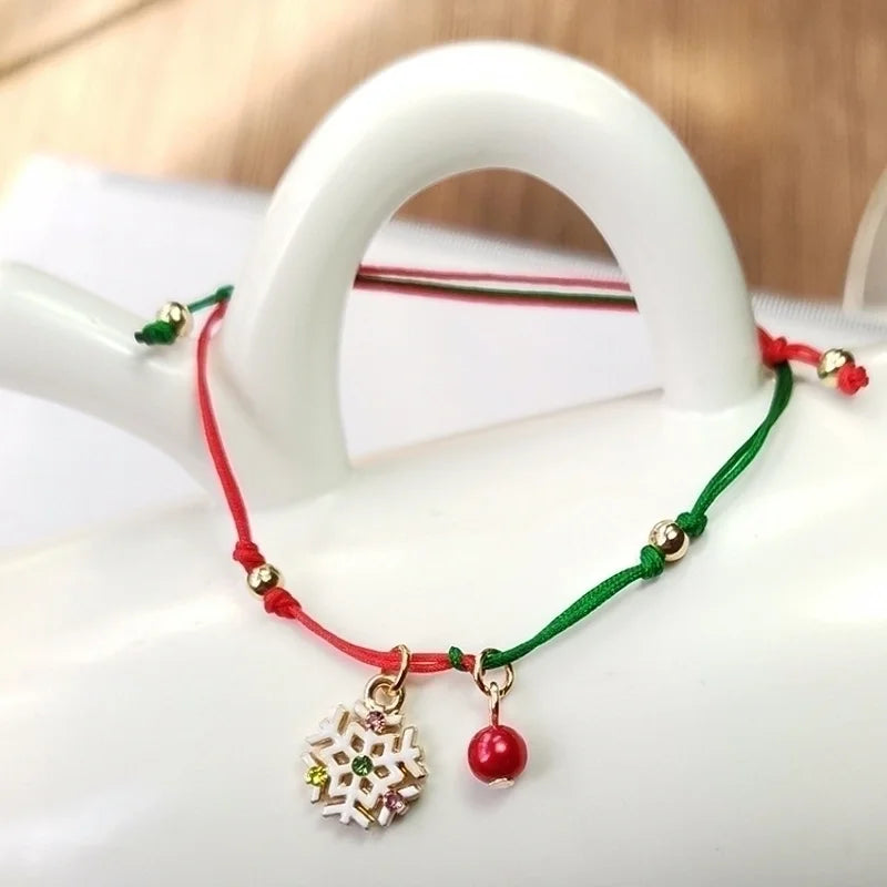 Fashion Christmas Tree Santa Claus Alloy Plating Inlay Rhinestones Women's Bracelets 1 Piece