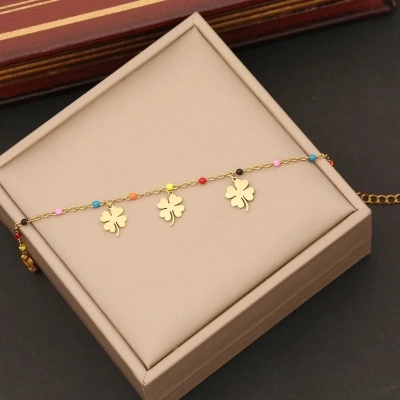 Artistic Commute Star Heart Shape Butterfly Stainless Steel 18K Gold Plated Bracelets In Bulk