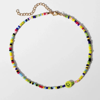 12 Pieces Minimalist Geometric Beaded Inlaid Pearls Women\'s Necklace