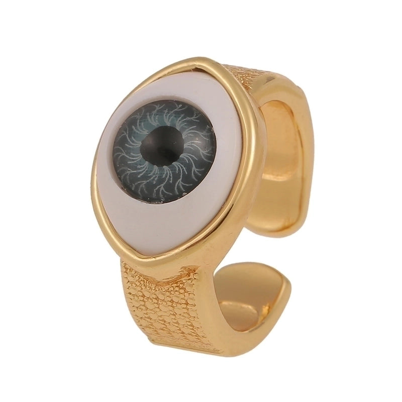 18k Brand New Retro Devil's Eye Copper Ring Hello Jewelry