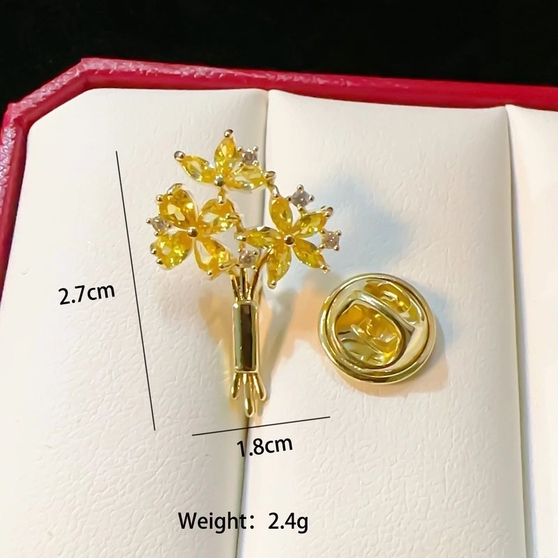 Sweet Pin Rabbit Swan Snowflake Copper Plating Women's Brooches