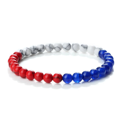 New Red Green White Black Bracelet Christmas Cute Beaded Bracelet Turquoise Beads Woven Hand Rope In Stock