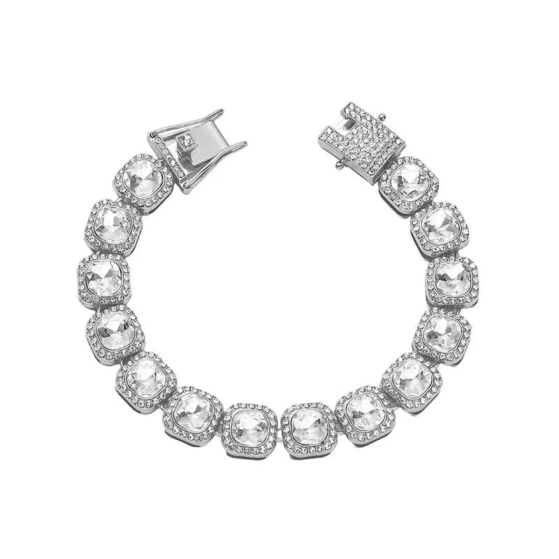 Hip-hop Geometric Alloy Plating Inlay Rhinestones Unisex Necklace