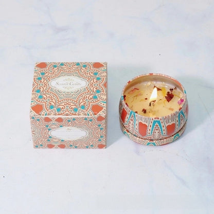 Christmas Fashion Santa Claus Contrasting Colors Flower Wax Metal