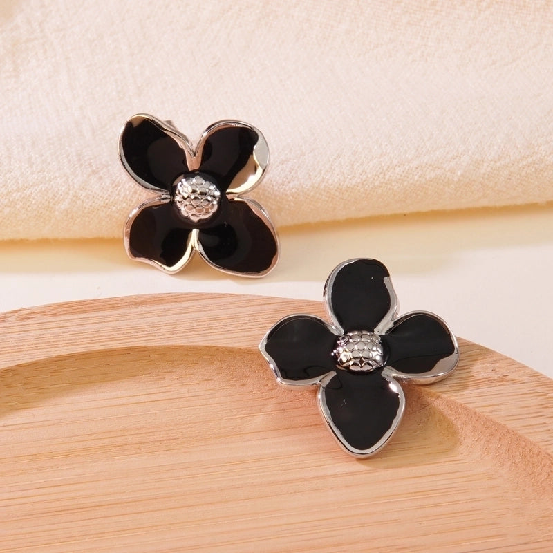 1 Pair Fairy Style Cute Sweet Flower 304 Stainless Steel Imitation Gold Ear Studs