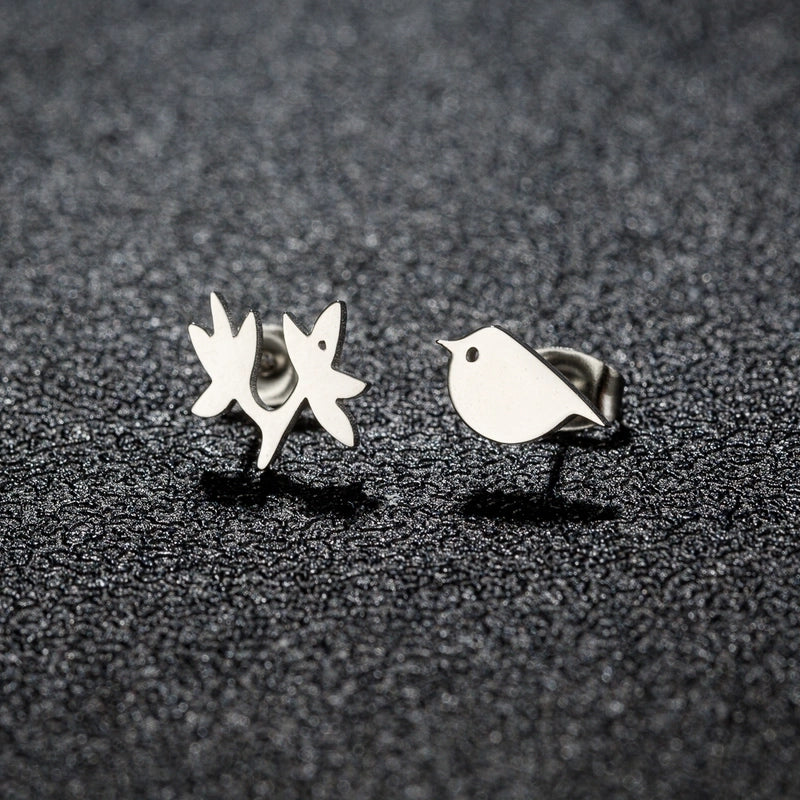 1 Pair Christmas Sweet Minimalist Snowflake Irregular Polishing Plating 304 Stainless Steel 18K Gold Plated Ear Studs