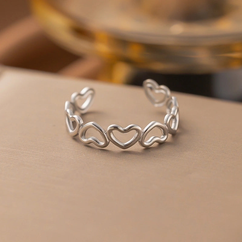 3 Pieces Minimalist Solid Color Titanium Steel Plating Rings