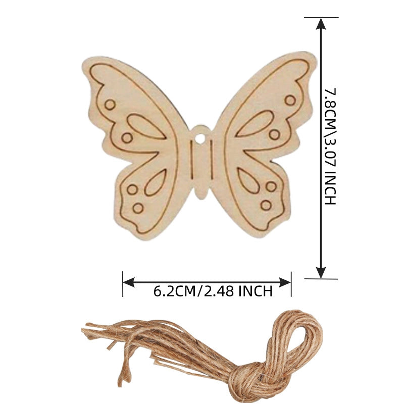 Christmas Pendant Home Decoration Supplies Wood Crafts Creative Carving Wood Christmas Tree Hanging Ornaments