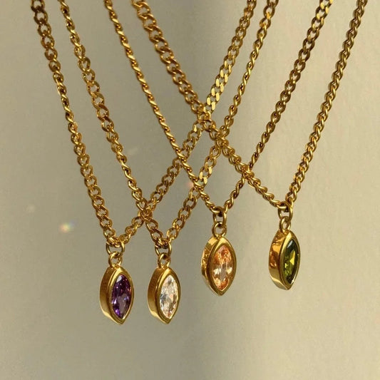 Minimalist Classic Style Geometric Titanium Steel Plating Pendant Necklace