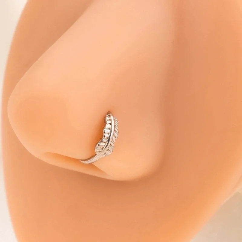 1 Piece Nose Rings & Studs Minimalist Geometric Alloy Inlay Rhinestones Nose Rings & Studs