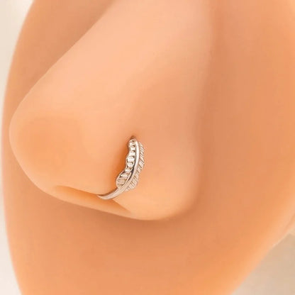 1 Piece Nose Rings & Studs Minimalist Geometric Alloy Inlay Rhinestones Nose Rings & Studs