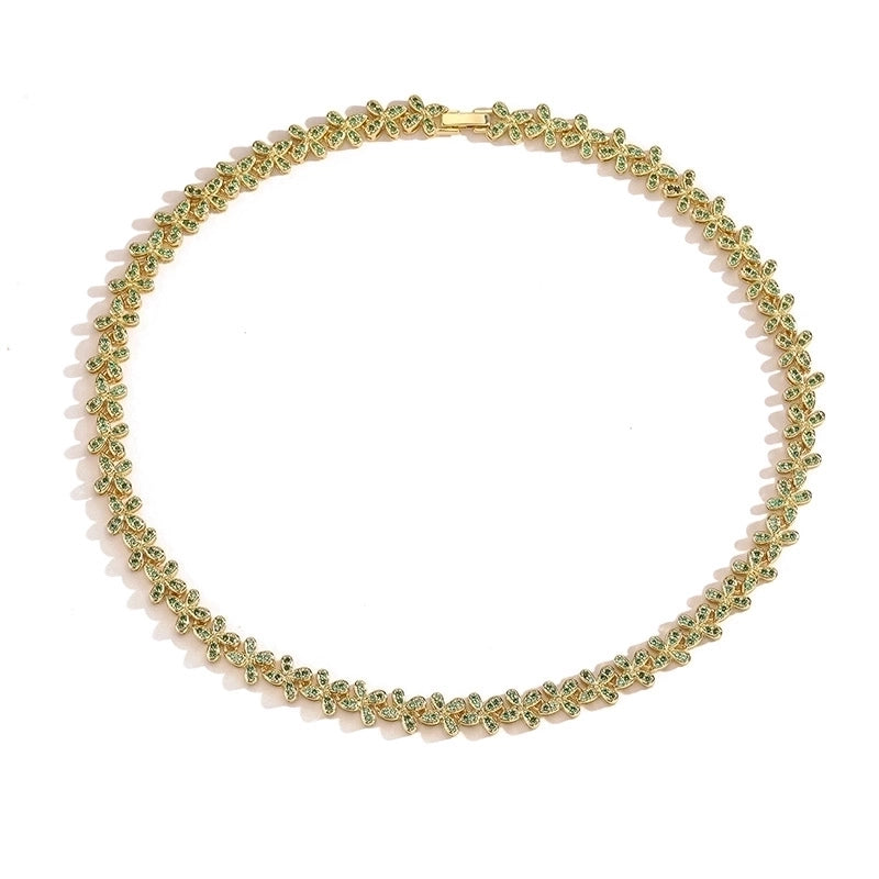 Copper 18K Gold Plated Plating Inlay Butterfly Zircon Bracelets Necklace