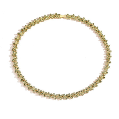 Copper 18K Gold Plated Plating Inlay Butterfly Zircon Bracelets Necklace