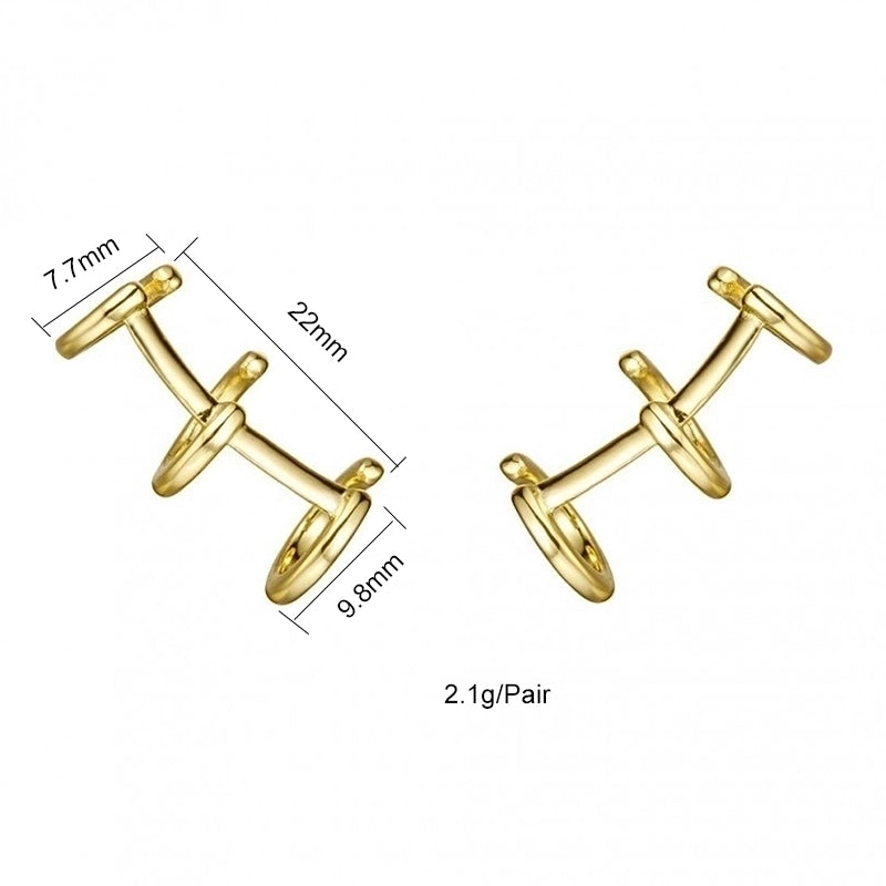 1 Pair Ig Style Minimalist Geometric Plating Inlay Copper Zircon 18k Gold Plated Drop Earrings