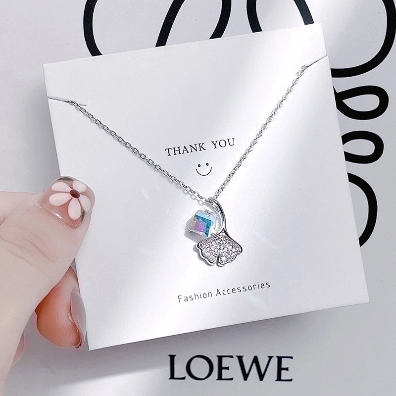 Casual Minimalist Human Flower Titanium Steel Plating Inlay Rhinestones Pearl Pendant Necklace