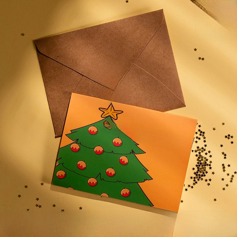 Christmas Artistic Snowman Christmas Card